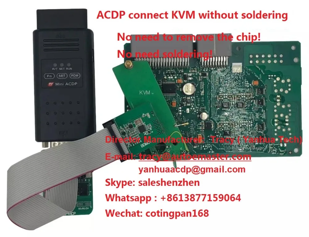 Yanhua мини ACDP мастер-набор программирования для нового land rover Jaguar KVM- добавить ключ и allkeylost Без припоя