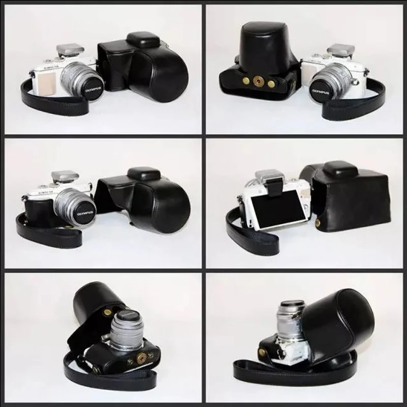 Чехол из искусственной кожи чехол для камеры Сумка Olympus PEN E-PL7 EPL7 E-PL8 epl8 14-42 мм