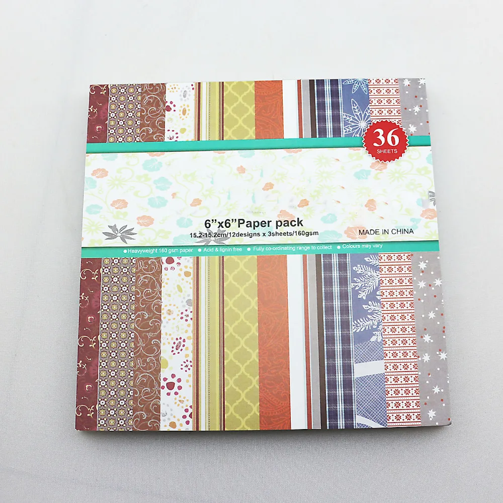 6 &quotкрасочные рождественские снег/полоса набор бумаги для скрапбукинга Сделай