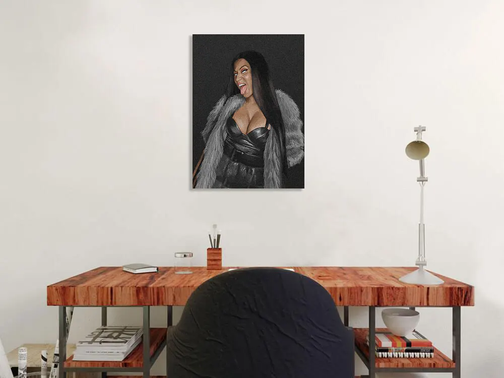 Nicki Minaj современный черный белый портрет модное настенное искусство рамка