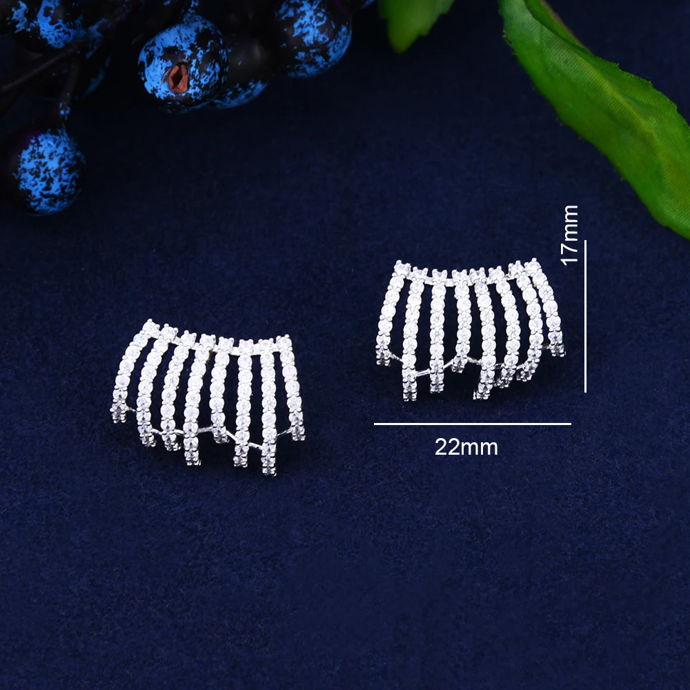 GODKI 22 мм x 17 когти полное покрытие для Earlobe Блестящий Цирконий женское свадебное