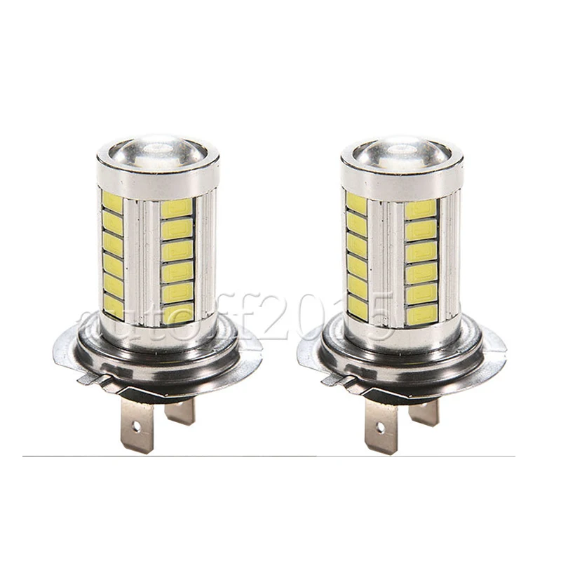 2 шт. H7 33 SMD 5630 автомобилей LED включить свет Противотуманные огни днем Бег 33SMD авто
