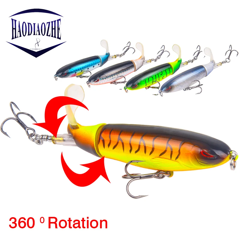 HAODIAOZHE 1 шт. Поппер Topwater рыболовная приманка искусственная жесткая наживка Whopper