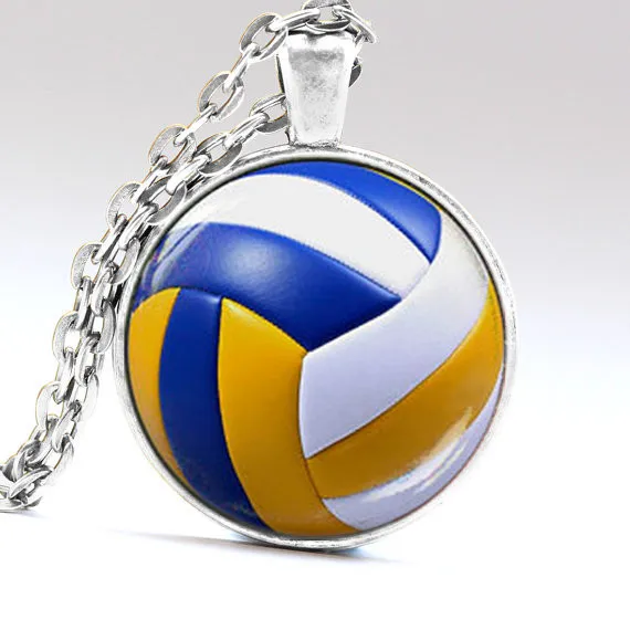 Мужская подвеска ожерелье античная цепь с кольцами спортивный мяч волейбол