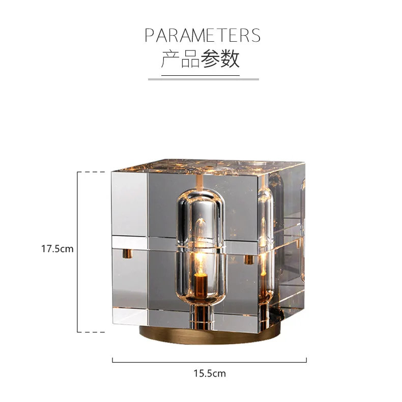 Europe Luxury High-end Creative Table Lamps Crystal Whole Copper Decorative Table Lamps Living Room Bedroom Bedside Table Lamps