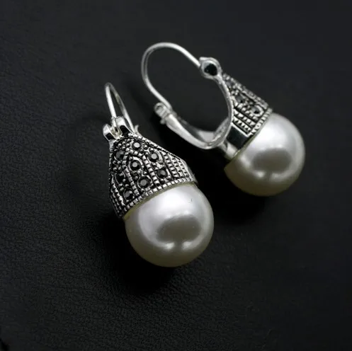 The White Gold Color Imitation Plearl Drop Earrings Brand Fashion Jewelry for Women Brincos | Украшения и аксессуары