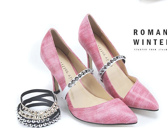 Женская эластичная повязка на лодыжку с заклепками|shoe band|elastic shoe bandsshoes elastic |