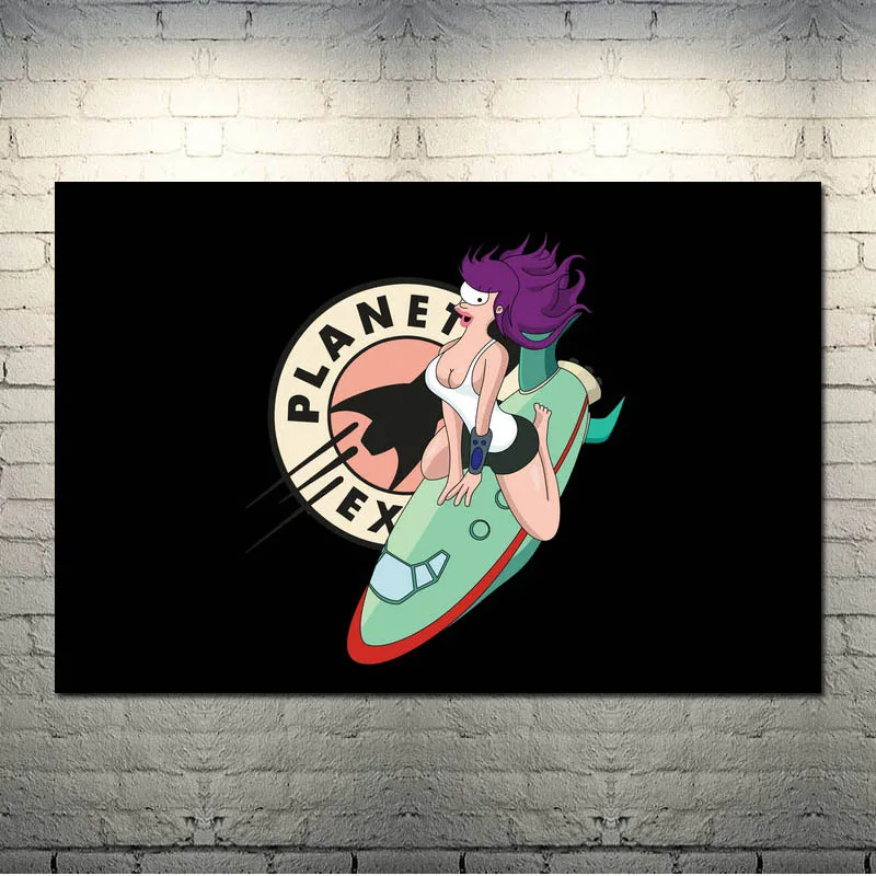 picture 7 Futurama мультфильм аниме искусство шелк Холст плакат 13x20 24x36 дюймов настенные панно-001 - Цвет: picture 7