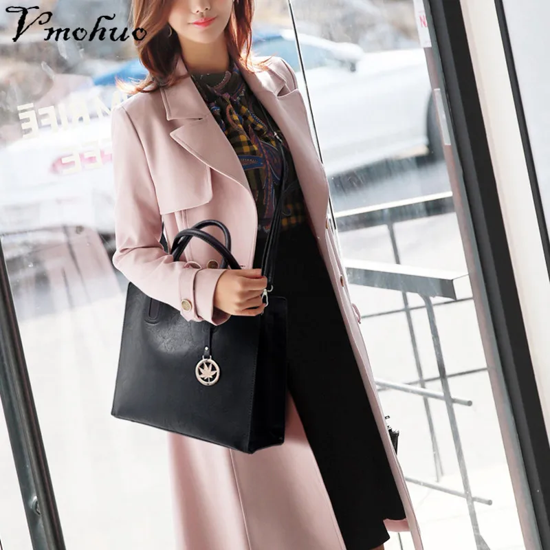 VMOHUO 3pcs/set Leather Handbag Women Bags Set Large Tote Ladies Shoulder Bag Messenger Purse Sac a Main | Багаж и сумки