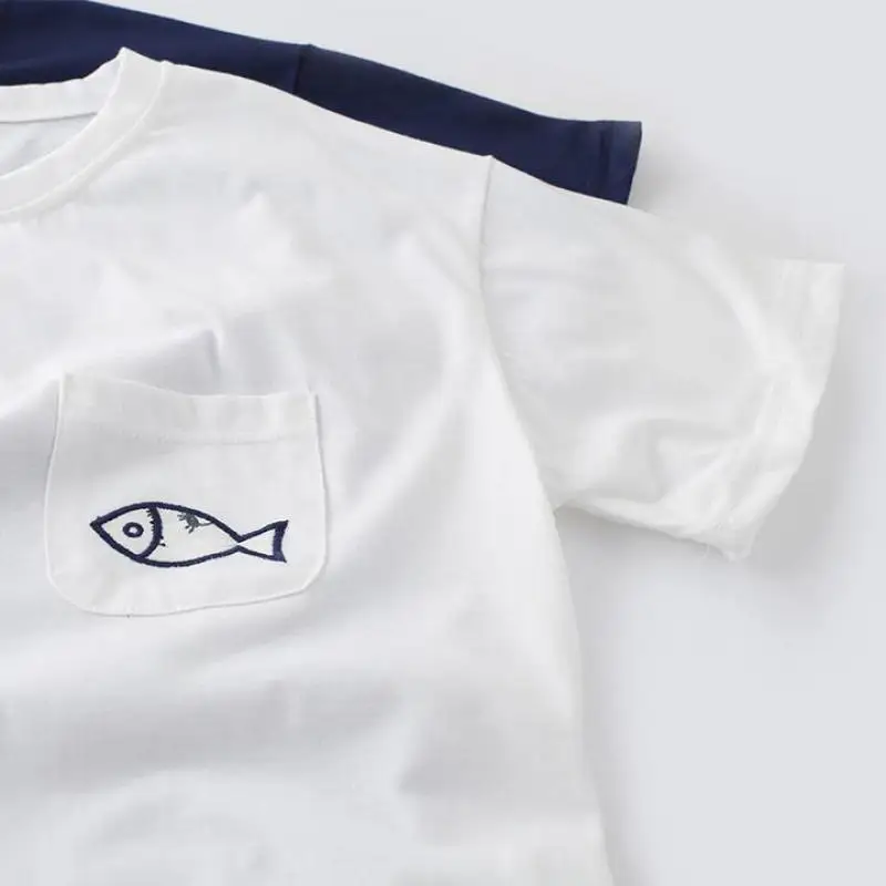 Женские повседневные топы с милым котенком и рисунком маленькой рыбки женские