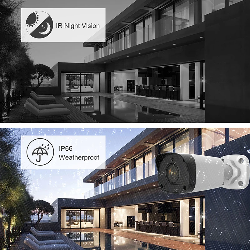 Uniview (Hikvision совместимый) 5MP пуля PoE IP камера Открытый 2 8 мм фиксированный объектив