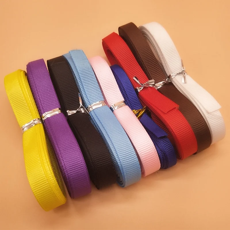 Фото 9 видов цветов 9 шт/партия 10 метров 6 мм ширина тканевые ленты Grosgrain лента для украшения свадебной вечеринки DIY подарочная упаковка №2