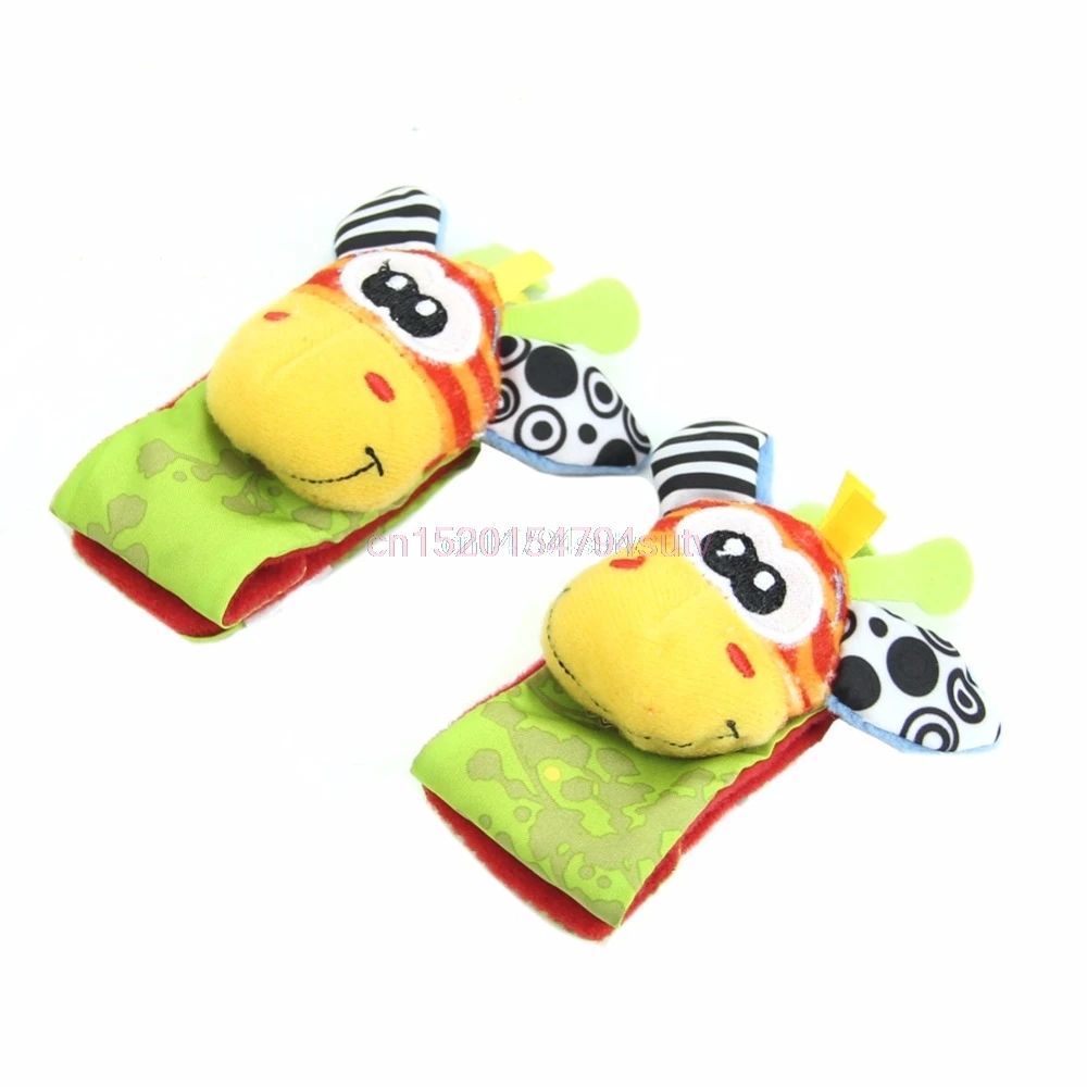 

Cute 1PC Animal Infant Baby Kids Hand Wrist Bells Rattles Soft Toys #H055#