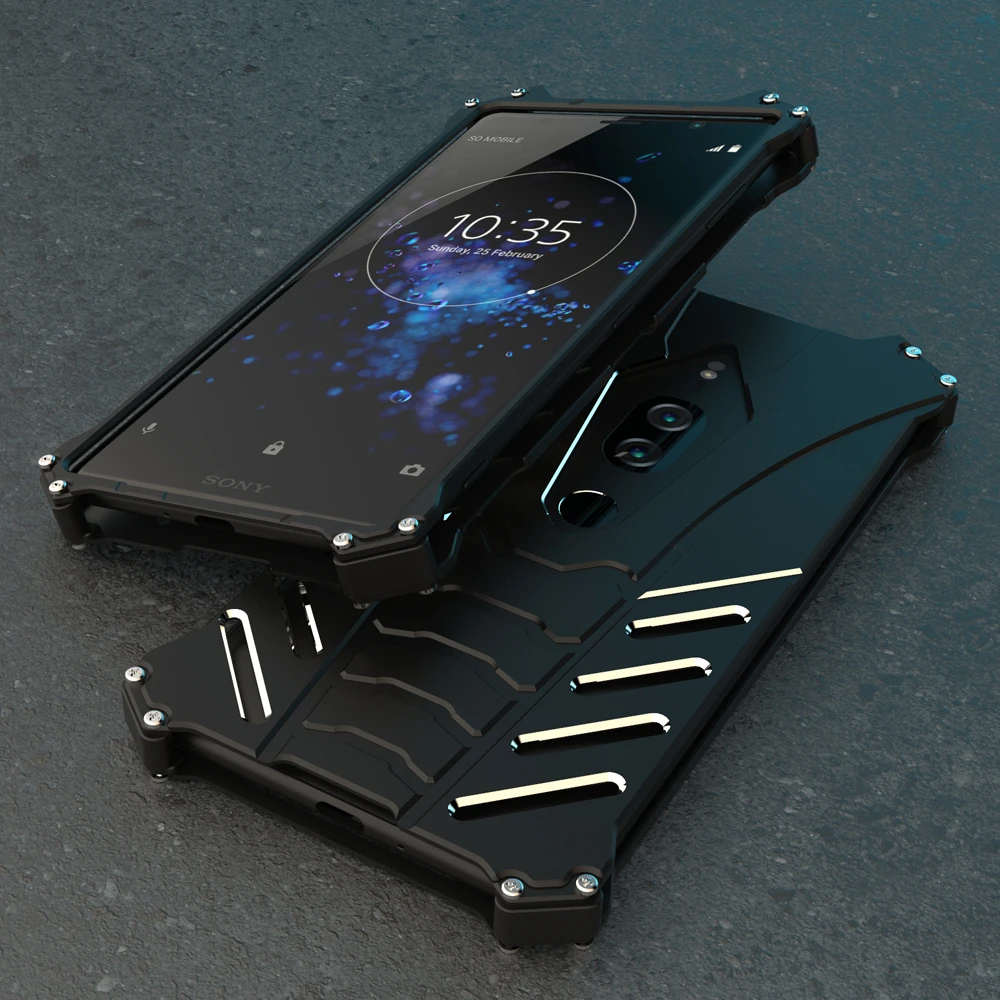 Оригинальный R-JUST Роскошный Металлический Алюминий бампер чехол для sony XZ Premium/XZ2