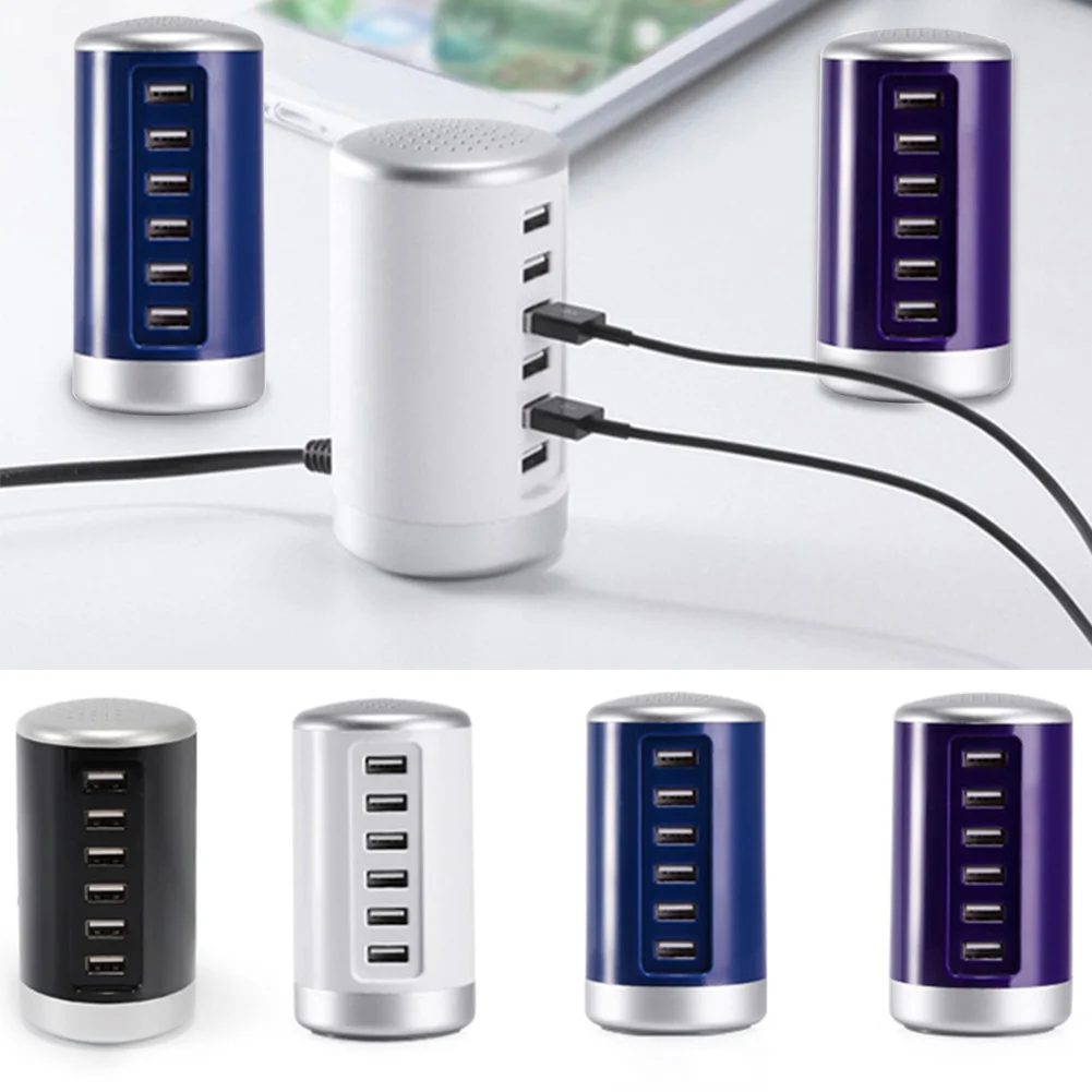 Зарядная Станция путешествия 6 Порты смартфон планшеты Smart идентификации Desktop