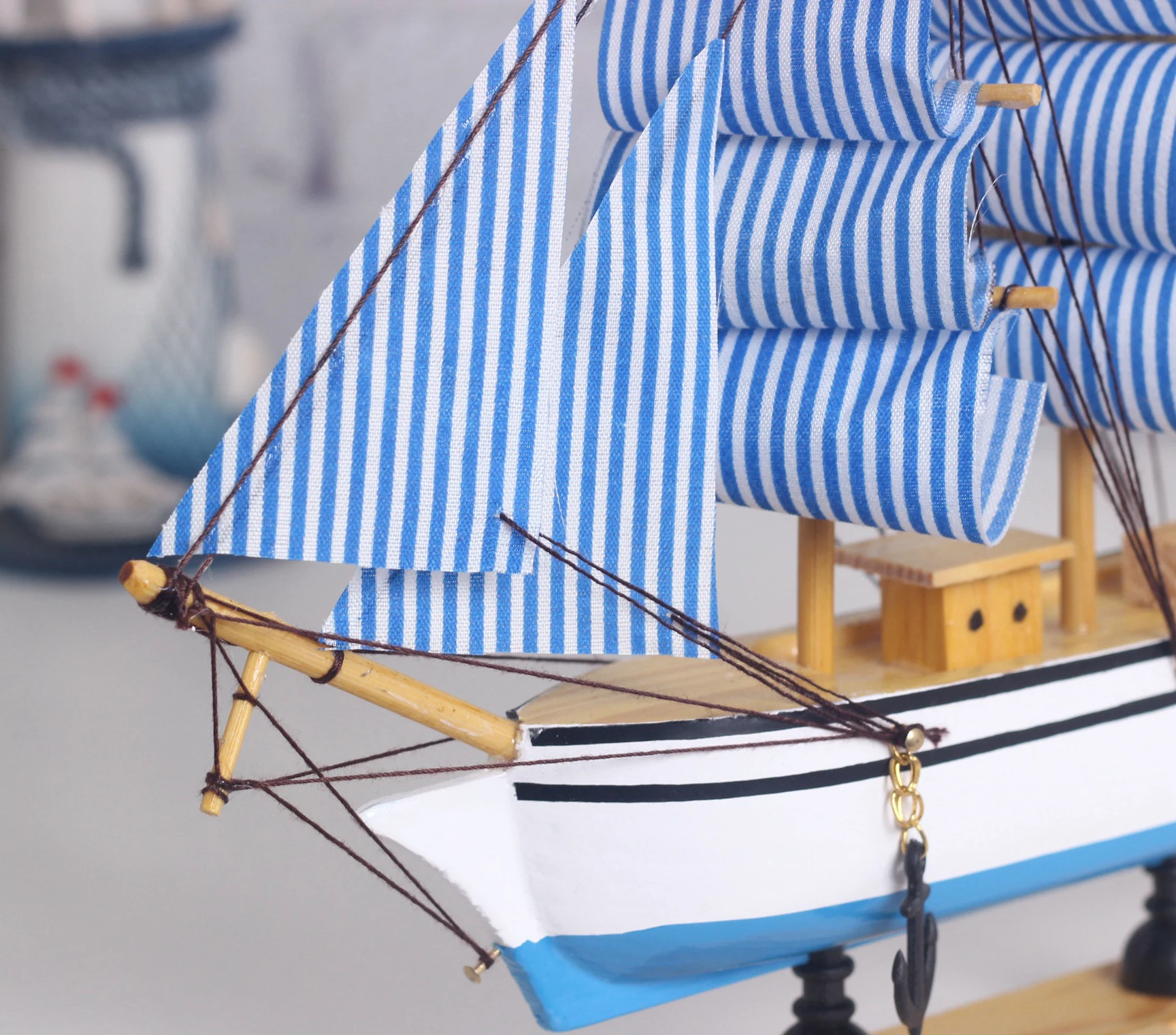 Деревянная модель корабля миниатюрная морская деревянная лодка Морской