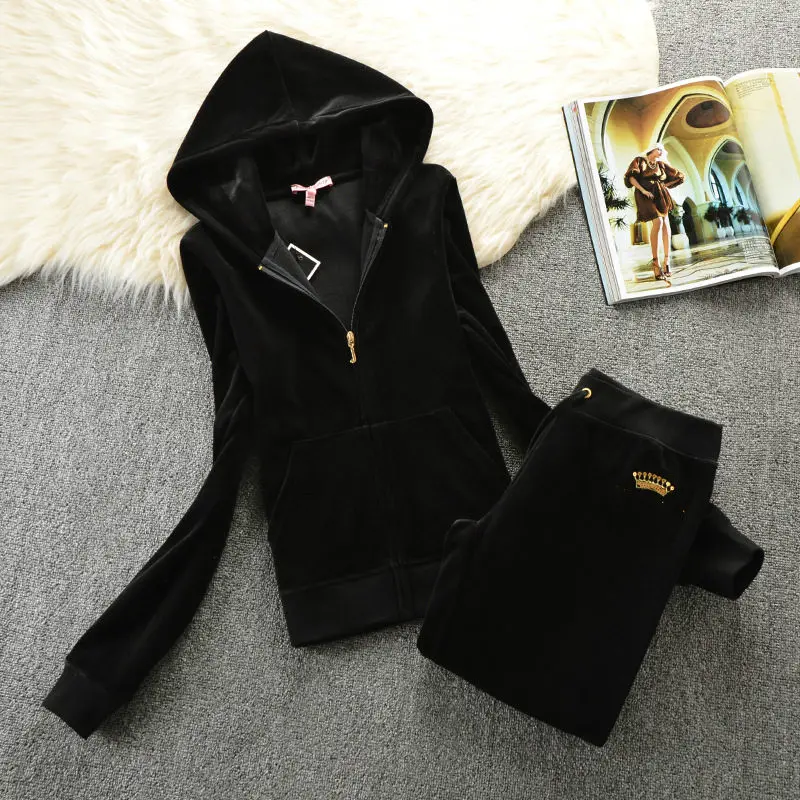 Fashion personalities sequins women tracksuit leisure suits sequins suits velvet sets women's wear