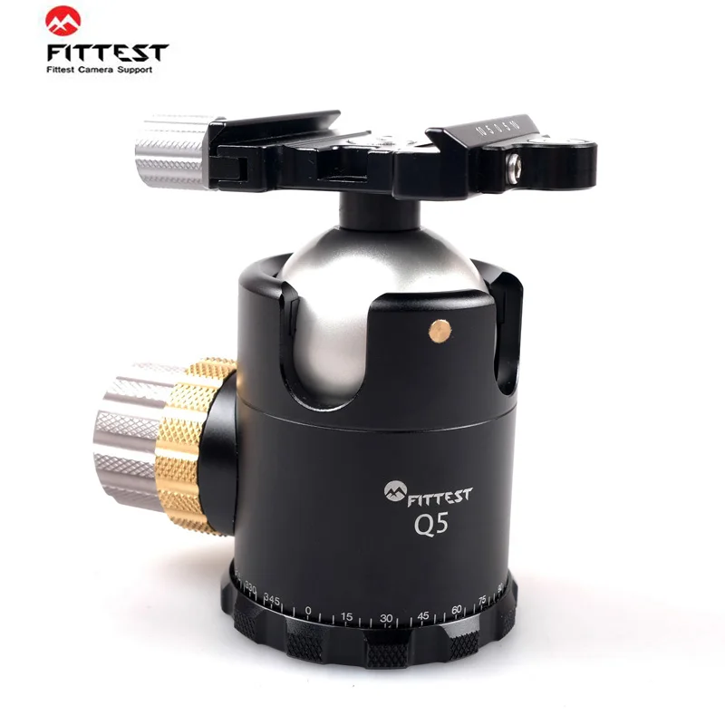 FITTEST Q5 Aluminum Alloy Tripod Head With Screw knob Clamp Compatible with RRS Arca Swiss fro DSLR Cameras like Nikon Canon | Электроника