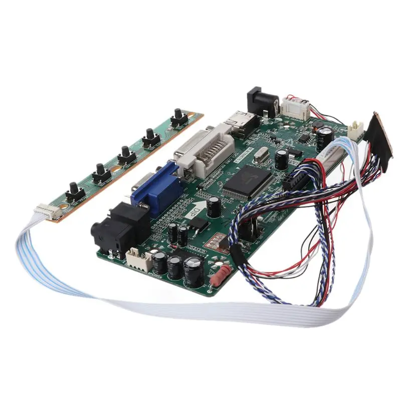 Плата контроллера ЖК дисплей DVI VGA Аудио ПК Драйвер модуля DIY Kit 15 6 &quotдисплей B156XW02