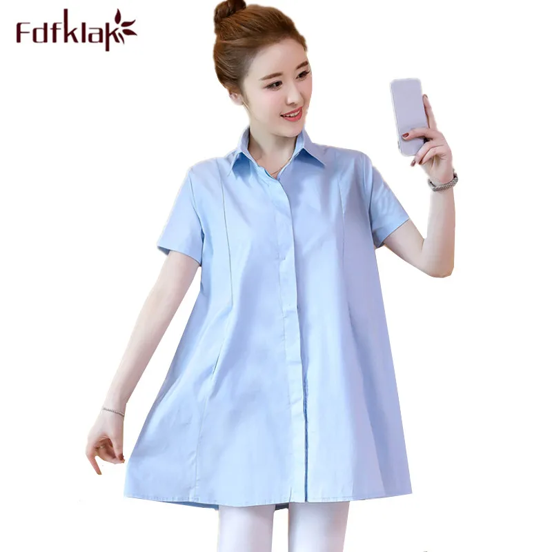 Женская летняя одежда Fdfklak Ropa Mujer 2018 новая для беременных женщин рубашка с