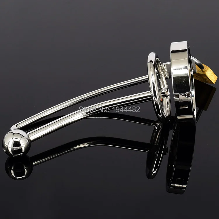 Мужской Пояс верности с уретральным звуком кольцо для пениса из нержавеющей