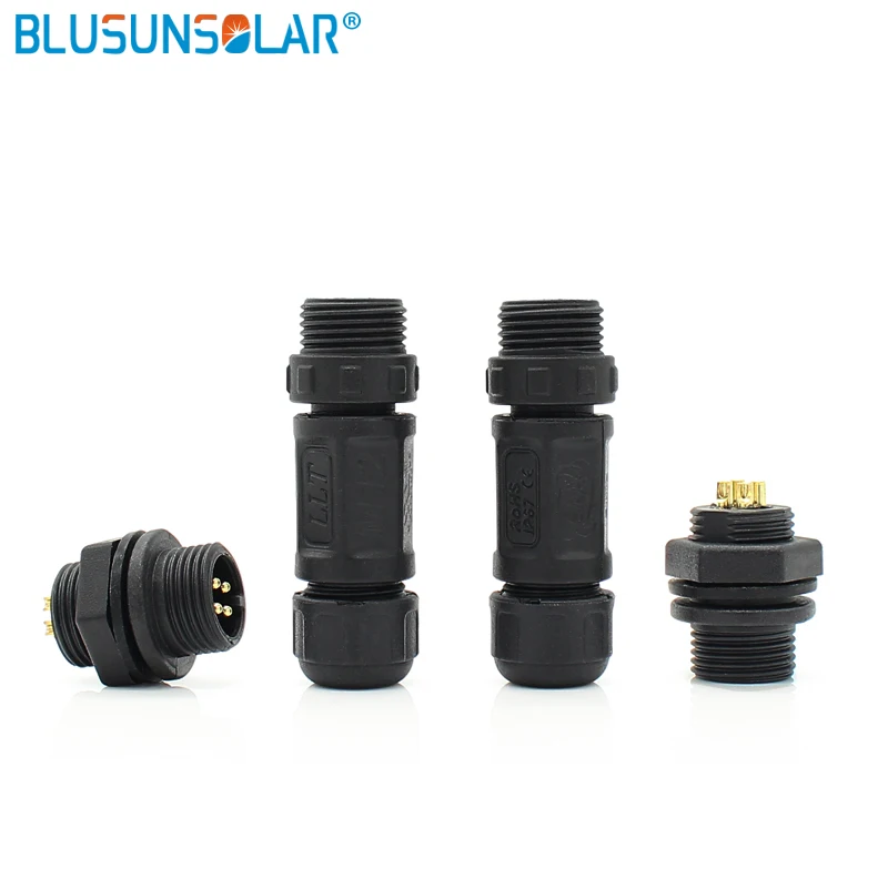 

2pin,3pins,4pins,5pins,6pins high quality butt type, thread lock, male female waterproof butt type waterproof cable connector