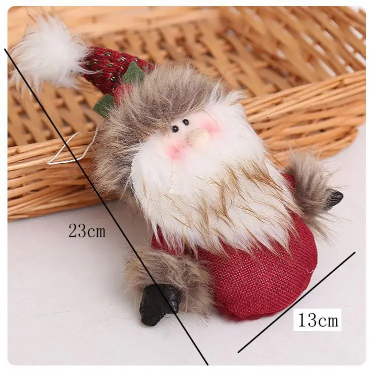 1pcs The new Santa Claus Christmas decorations in the window scene layout hang act role ofing puppets snowman | Дом и сад