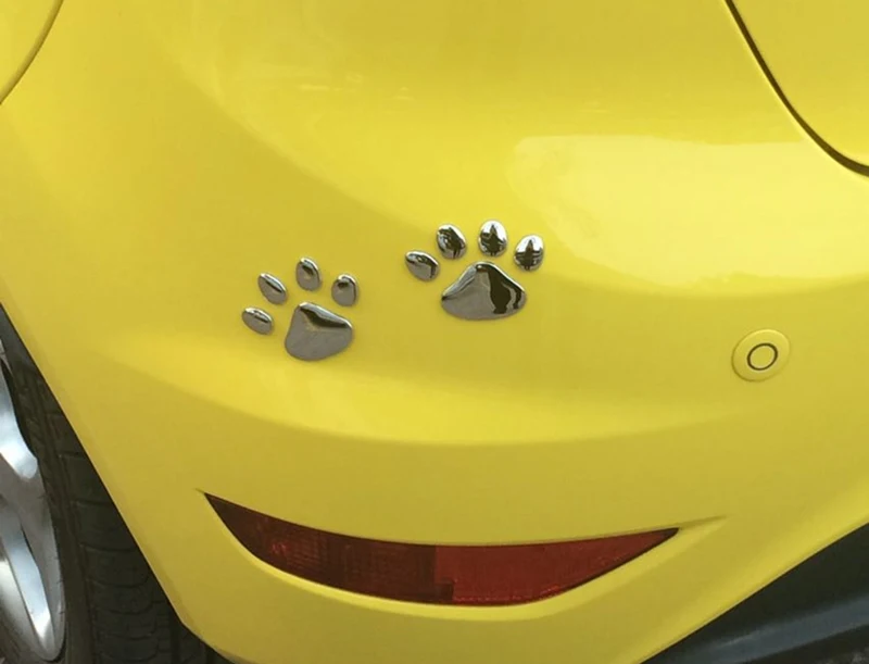 Автомобильный Стайлинг 3D наклейки на автомобильные следы собачки для volkswagen golf 4