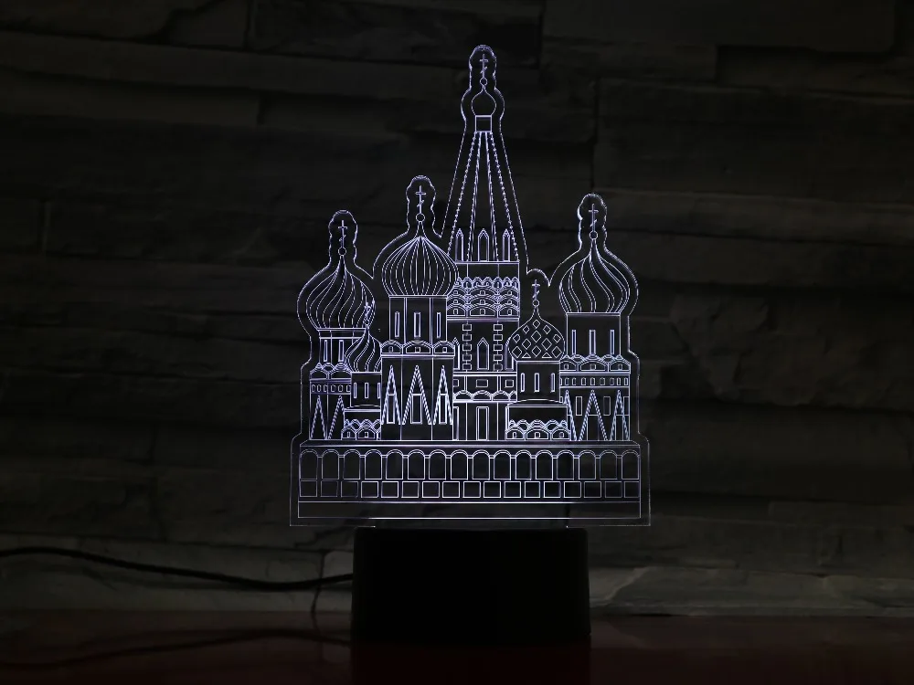 

Kids Bedroom 3D LED USB Night Light Castle Table Lamp Touch Button Desk Light For Home Decorative Atmospheres Lamp 3D-1410