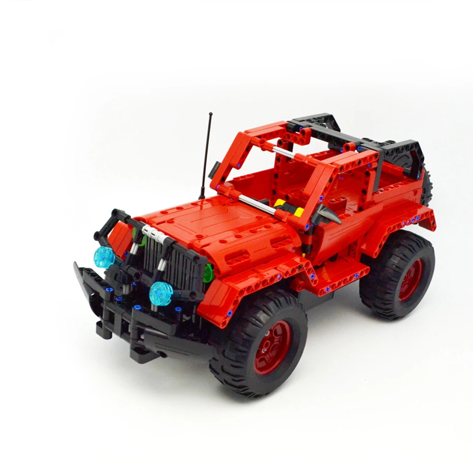 Technic серия строительные блоки RC автомобиль красный Jeep Wrangler 2 в 1 внедорожные