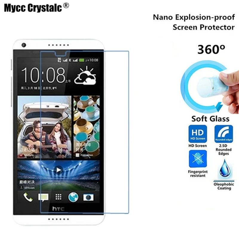 Mycc кристаллическая (мягкое стекло) Защитная пленка для экрана htc 816 Nano