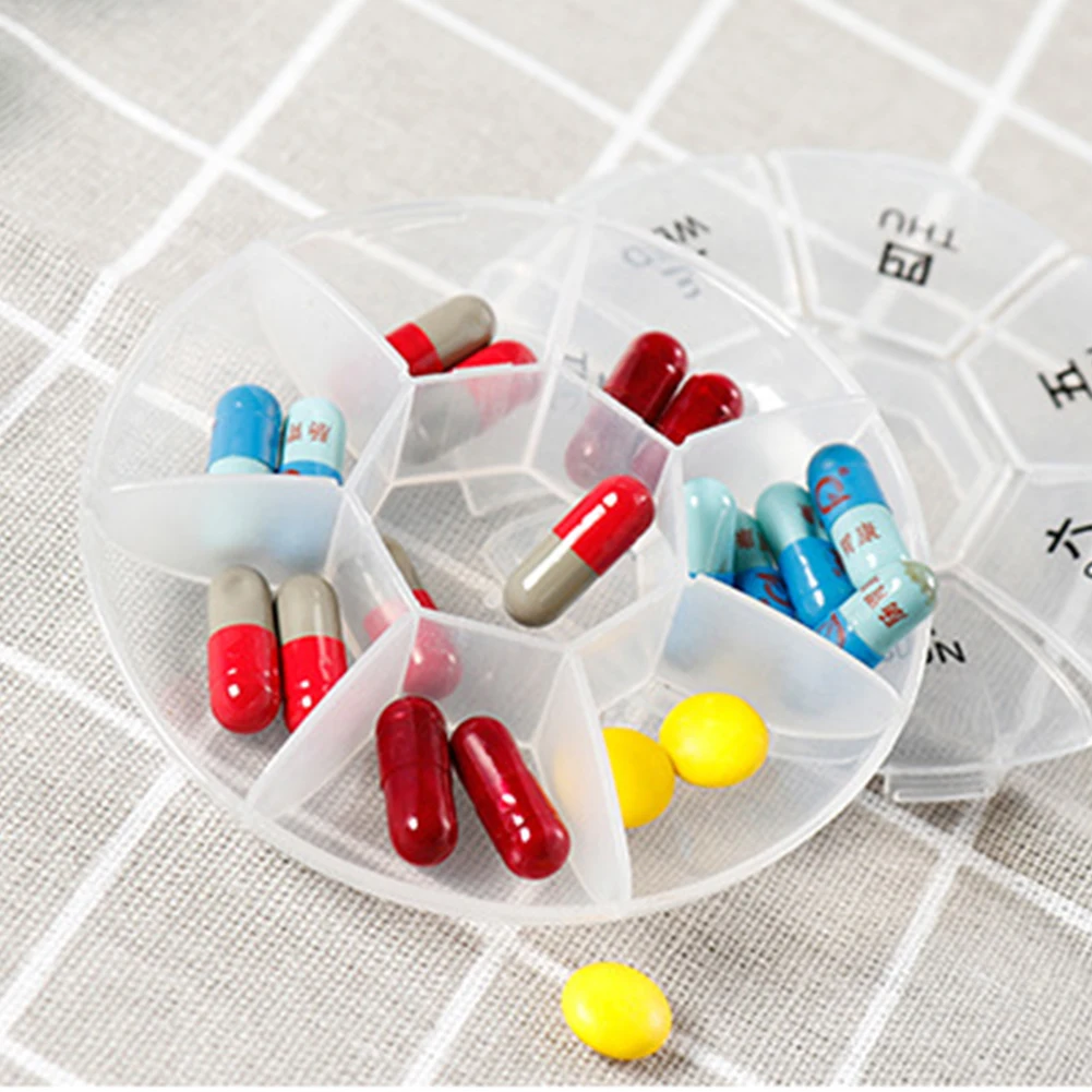 Seven Day Pill Box Футляр для лекарств планшет органайзер для хранения Еженедельный диспенсер