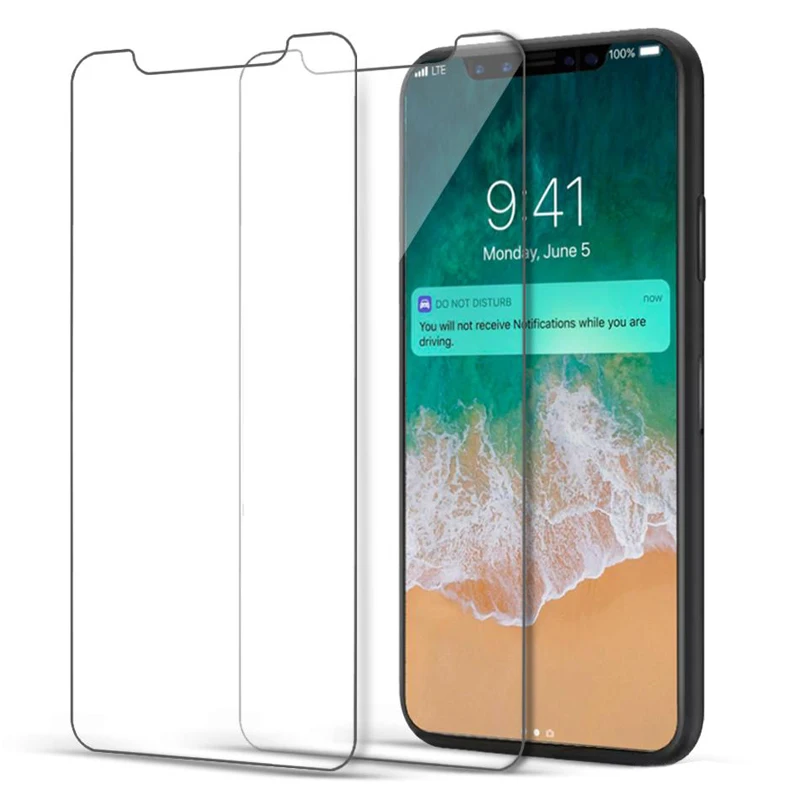 100 шт для телефона X XR Xs Max Закаленное стекло протектор экрана 9H 2.5D анти осколочная