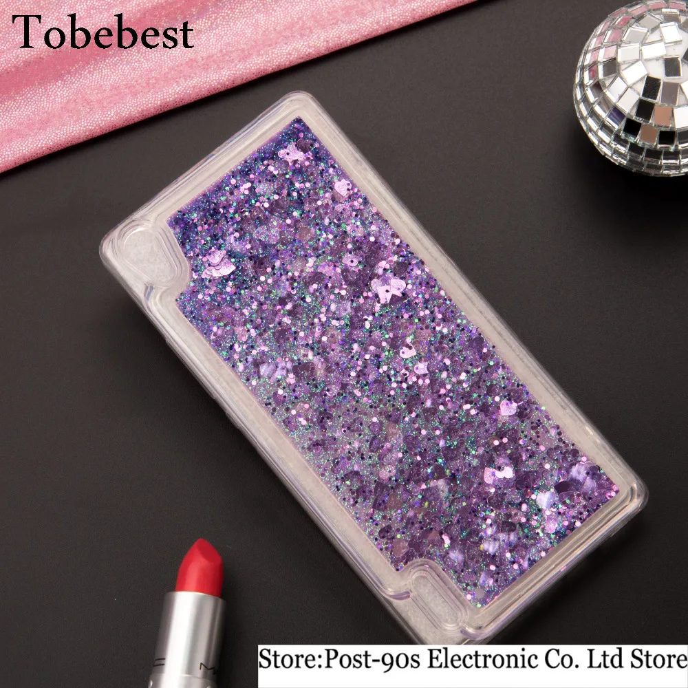 Tobebest Huawei P7 Case Dynamic Liquid Glitter Sand Quicksand Star TPU For Ascend Crystal Clear Back Cover |
