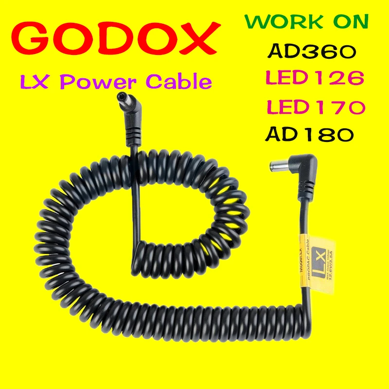 Godox LX Power Cable for Connecting PB960 Battery Pack LED170 LED126 Video Lights AD360 AD180 Flash | Электроника