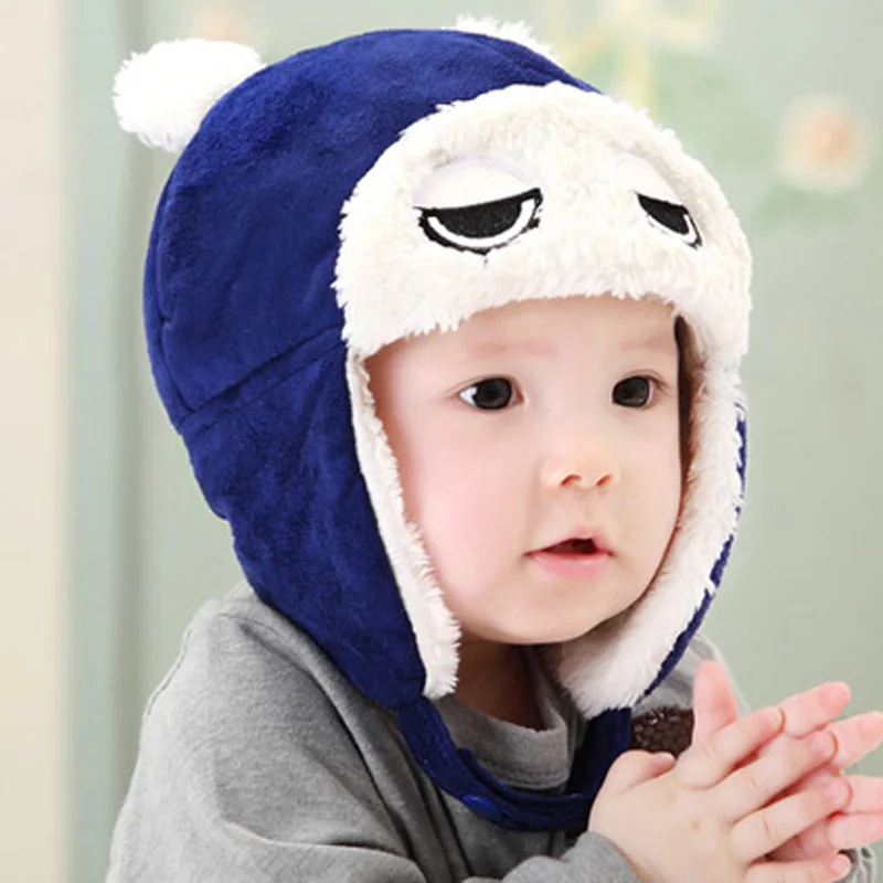 Kids Bomber Hat for Boys Girls Cartoon Owl Style Winter Baby Cap Very Warm Soft Feeling Fits 1 to 4 Years Children | Детская одежда и
