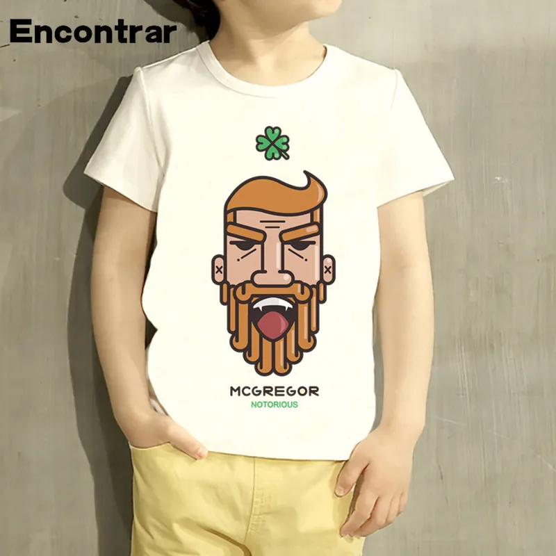 Kids Conor McGregor Design T Shirt Boys/Girls Great Casual Short Sleeve Tops Children Cute T-Shirt HKP2101 | Детская одежда и