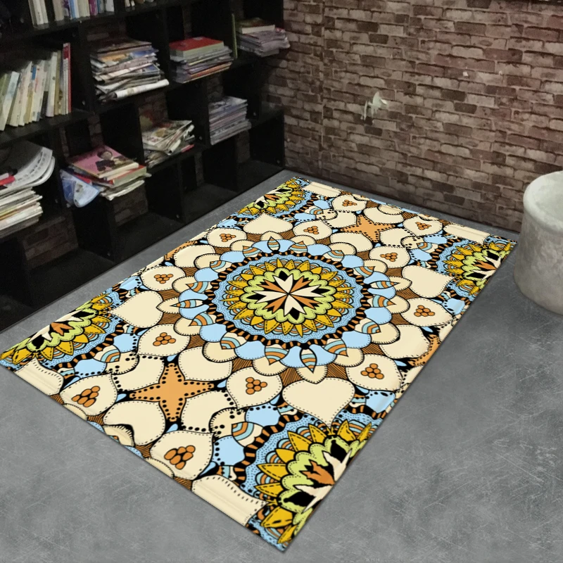 Элегантный Ретро-ковер LIU в полоску с цветами для гостиной спальни прикроватной