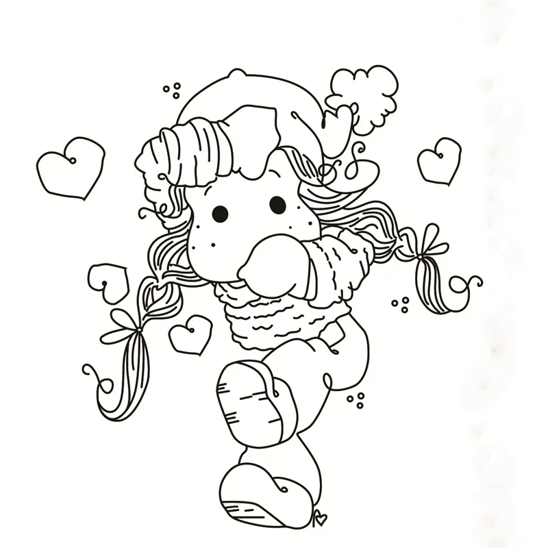 

Прозрачные штампы с узором Love a girl для скрапбукинга «сделай сам»/изготовления карт/Детские Рождественские забавные украшения