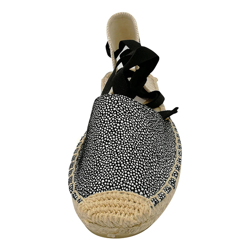 DZYM соломы белье Espadrille Ремешок на щиколотке Женская обувь балетки плоской подошве
