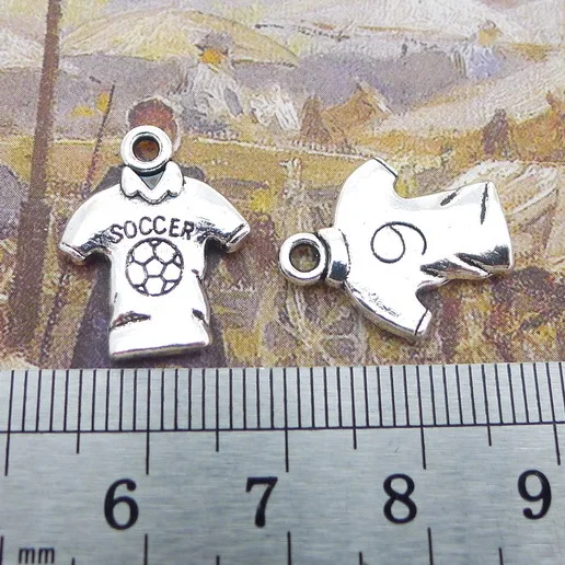 

35pcs Charm soccer pendants15*19mm Antique silver Handmade Jewelry Making DIY Supplies European Alloy accessories Hot