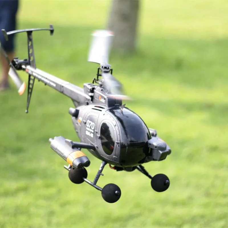 Оригинальный FX070C 2 4G 4CH 6 осевой гироскоп беспилотный MD500 Масштаб RC вертолет|rc
