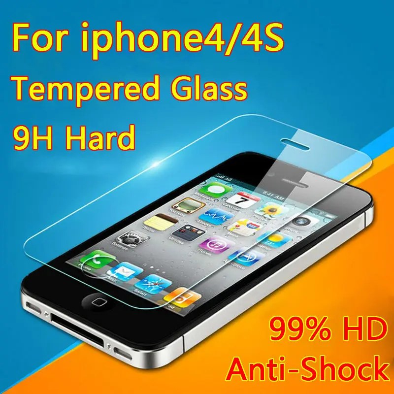 Защитный экран для iphone 4/Φ защитный 0 3 мм закаленное стекло прозрачная защитная