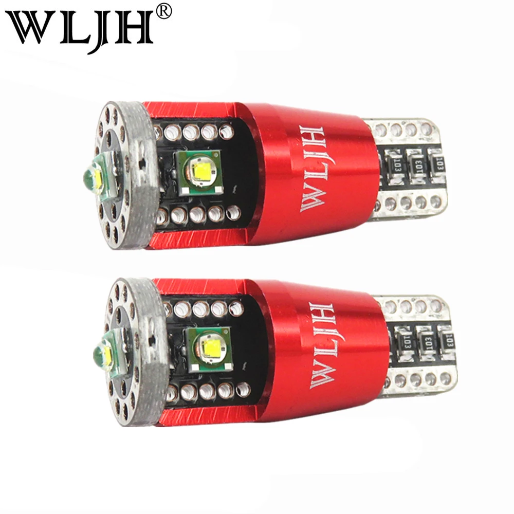WLJH 2x Canbus 15 Вт 500lm T10 W5W 921 Автомобильный светодиодный светильник Cree чип просвет номер обратный интерьерная лампа 12 V-30 V белого цвета