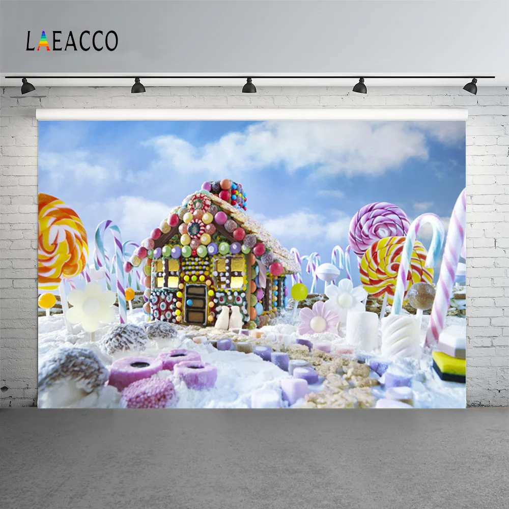 Laeacco Wonderland леденец Конфеты дом новорожденных фотографии фоны на заказ для фотостудии