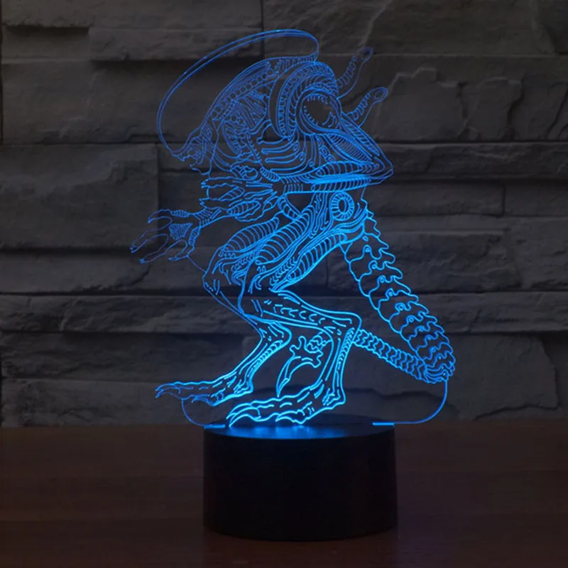 TAMPROAD 3D USB Power 7 видов цветов Удивительный Grow LED Настольная лампа Alien Shapes детская