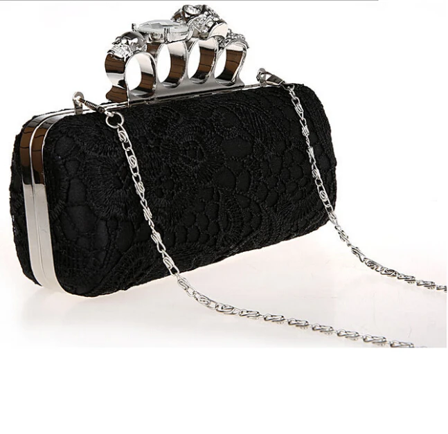 Женский кошелек с бриллиантами и черепами вечерние клатчи конверты украшением в