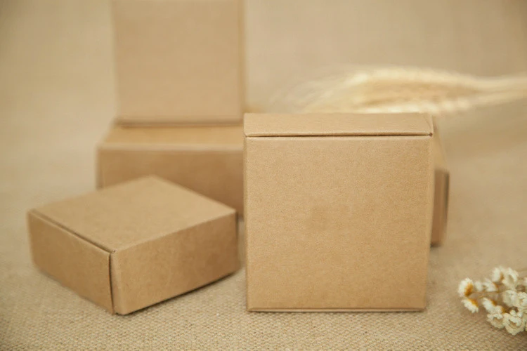 

300pcs 5.5*5.5*3cm Brown Kraft Paper Box For Candy/food/wedding/jewelry Gift Box Packaging Display Boxes Diy Necklace Storage
