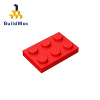 buildmoc compatible assembles particles 3021 plate 2x3 for building blocks parts diy story education