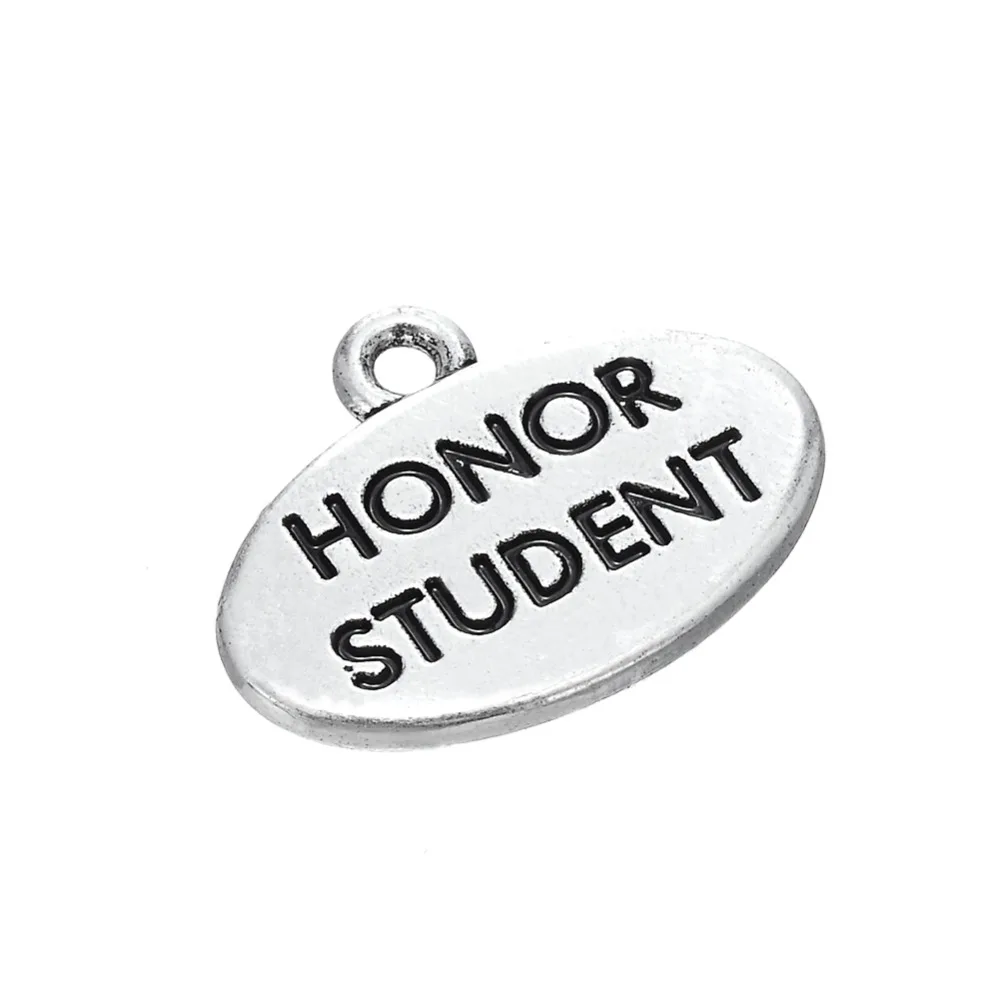 

Honor студент цинковый сплав Овальный Сообщение Подвески с надписью